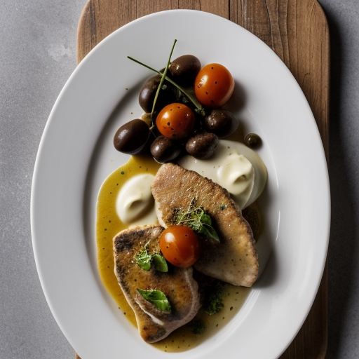 Veal Scaloppine With Tomatoes and Olives recipe image