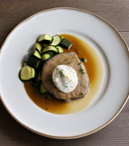 Veal Scaloppine With Zucchini & Cream recipe image