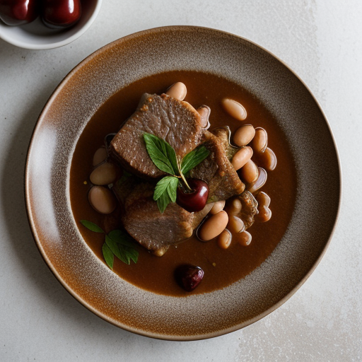 Veal Stew W/ Cherries recipe image