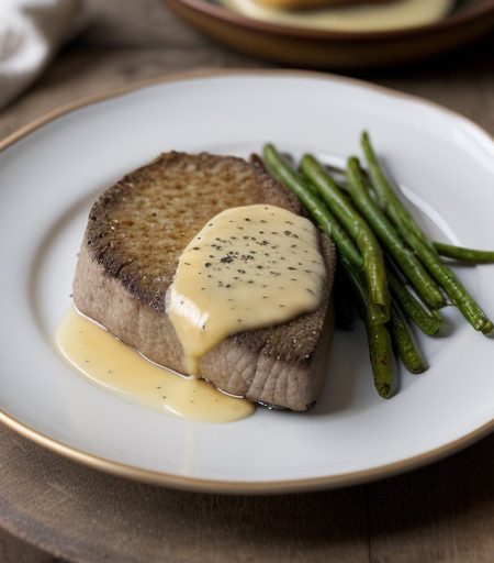 Veal With Sheeps Cheese (German recipe image