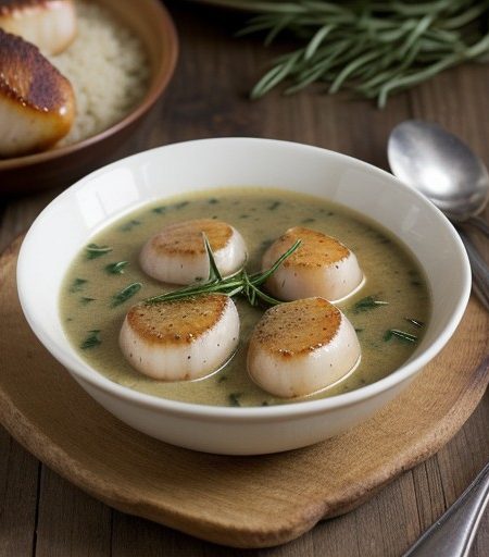 Veal or Chicken Scallops in Tarragon Sauce recipe image