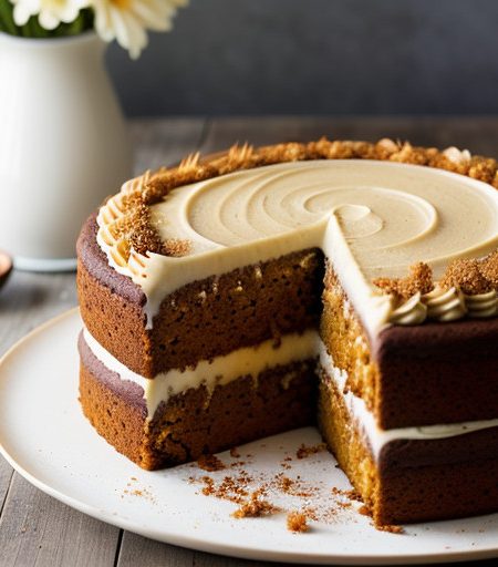 Vegan: Eggless Carrot Cake Recipe recipe image
