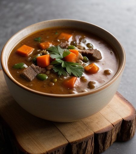 Vegetable Beef Barley Soup recipe image