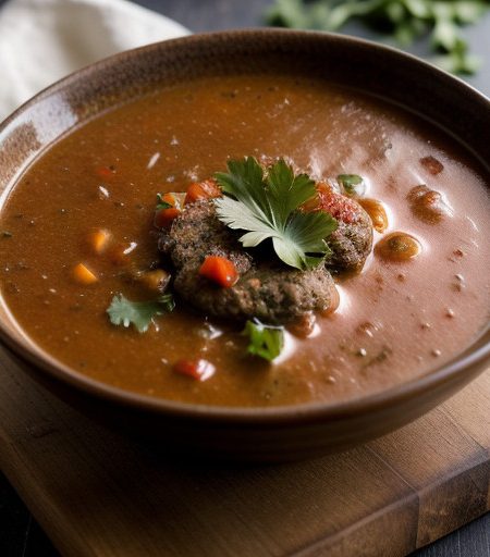 Vegetable Burger Soup recipe image