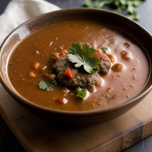 Vegetable Burger Soup recipe image