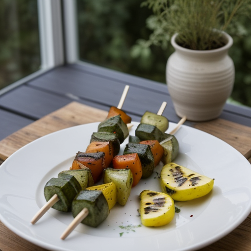 Vegetable Kabobs With Rice recipe image