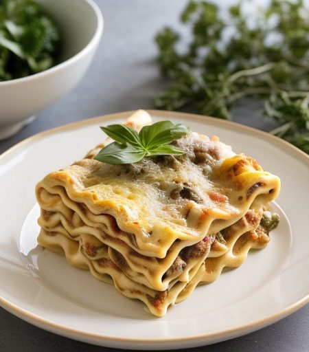 Vegetable Lasagna "Curls" recipe image