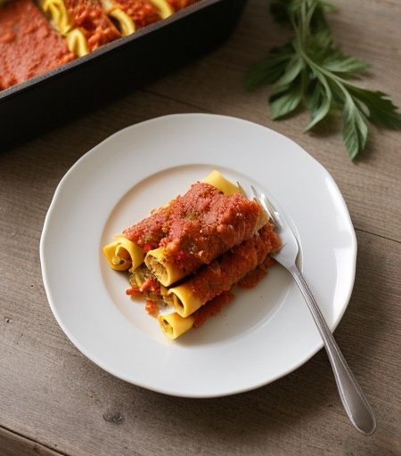 Vegetable Manicotti recipe image