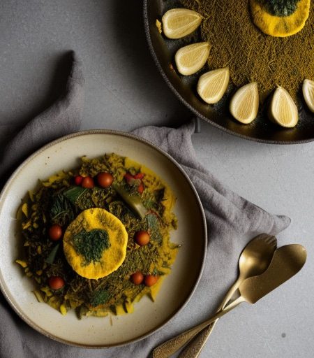 Vegetable Paella With Saffron and Curry - Bon Appetit recipe image