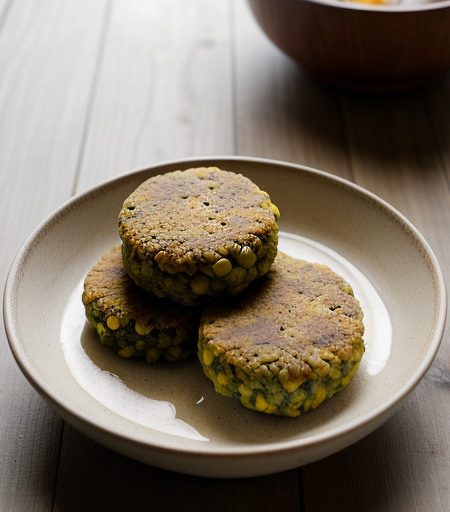 Vegetable Patties With Peanut Sauce recipe image