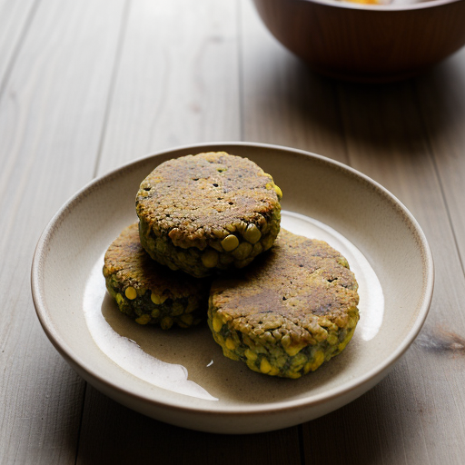Vegetable Patties With Peanut Sauce recipe image