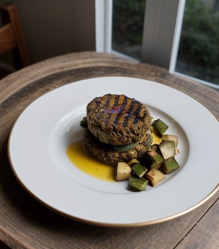 Vegetable Paupette With Grilled Vegetable Vinaigrette recipe image