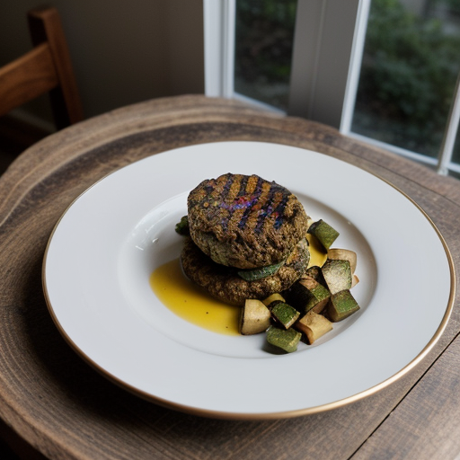 Vegetable Paupette With Grilled Vegetable Vinaigrette recipe image