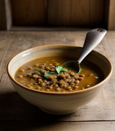 Vegetable Soup With Lentils (Vegan recipe image