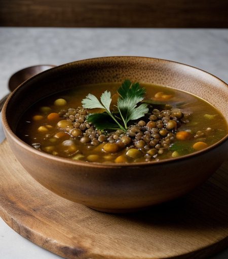 Vegetable Soup With Lentils (Vegan recipe image