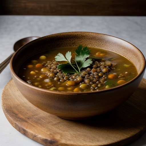 Vegetable Soup With Lentils (Vegan recipe image