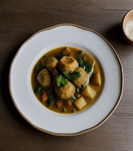 Vegetable Stew With Nut Dumplings recipe image