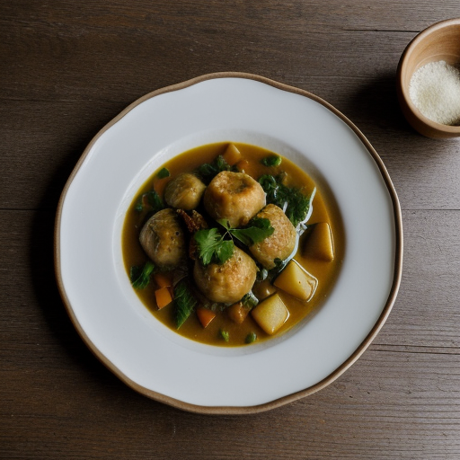 Vegetable Stew With Nut Dumplings recipe image
