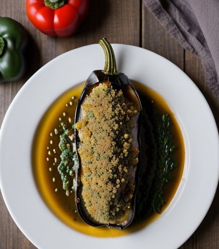 Vegetable-Stuffed Eggplant recipe image