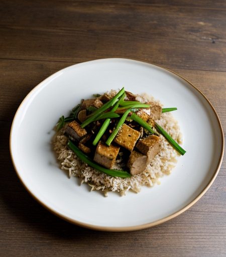 Vegetable, Tofu and Pork Stir-Fry recipe image