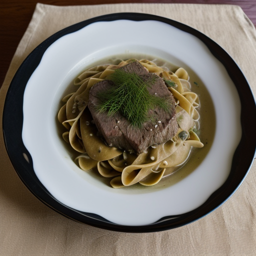 Vegetable and Beef Stroganoff With Noodles recipe image