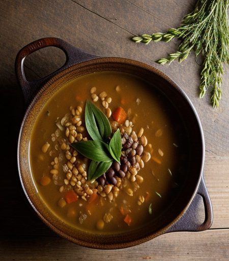 Vegetarian Barley & Bean Soup recipe image
