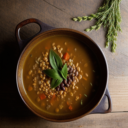 Vegetarian Barley & Bean Soup recipe image