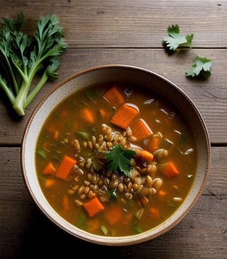 Vegetarian Barley Vegetable Soup recipe image