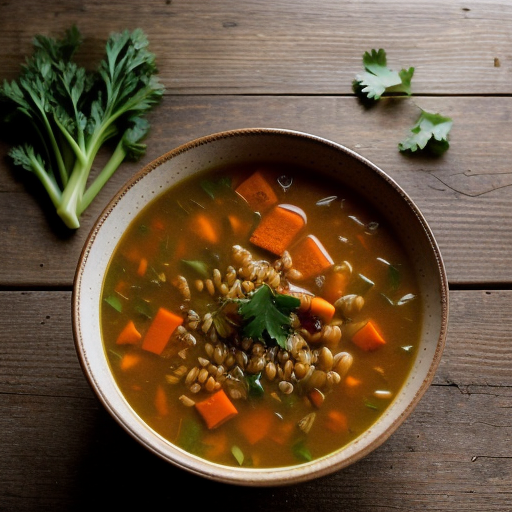 Vegetarian Barley Vegetable Soup recipe image