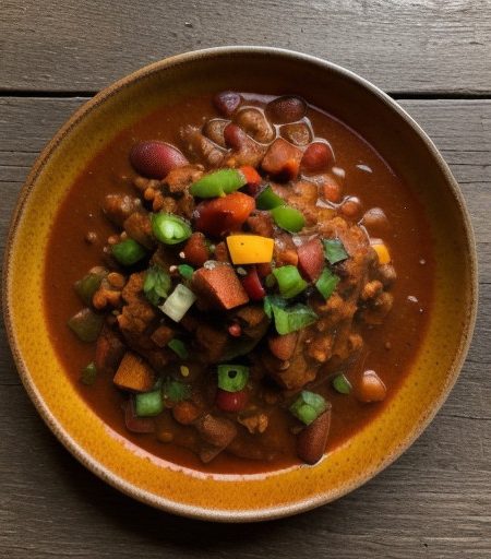 Vegetarian Chili in Sweet Potato Boats recipe image