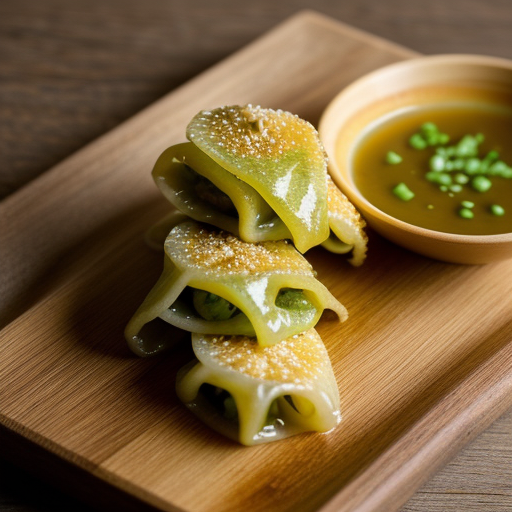 Vegetarian Pot Stickers With Dipping Sauce recipe image