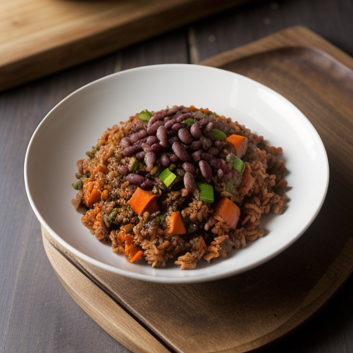 Vegetarian Red Beans & Seven-Grain Dirty Rice recipe image