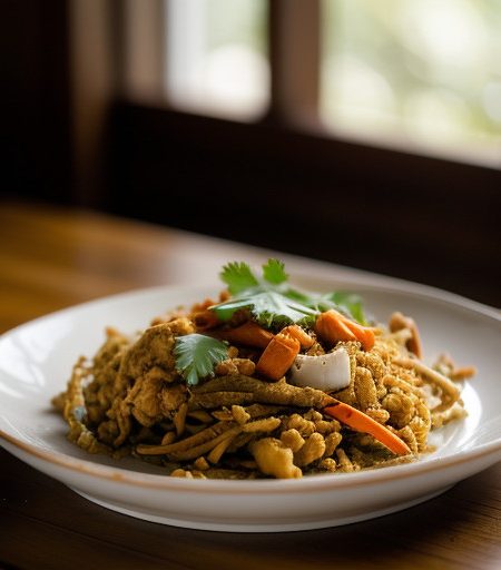Vegetarian Stir Fried Crab Meat recipe image