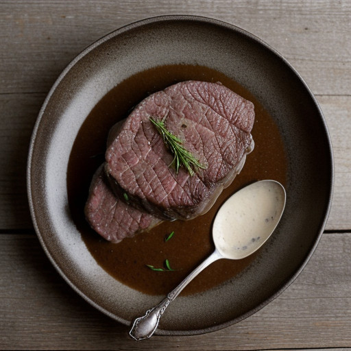 Venison Steaks With Mushroom Game Sauce recipe image