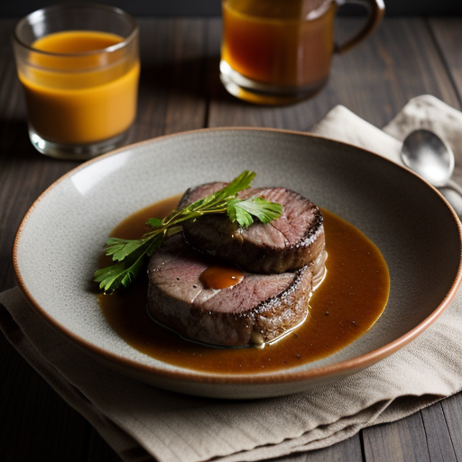 Venison Steaks With Scotch Sour Sauce recipe image