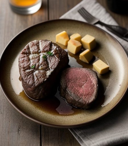 Venison Steaks in Wine recipe image