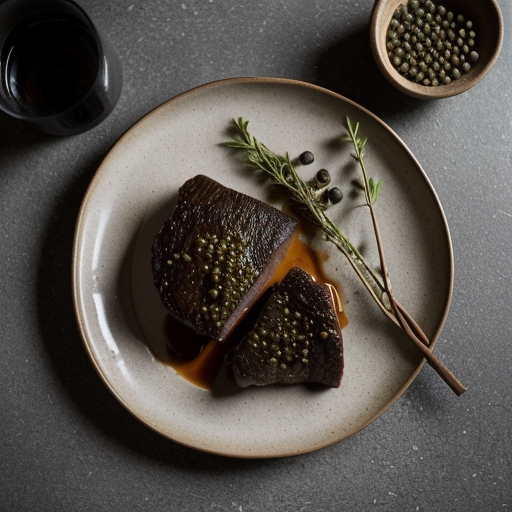 Venison With Green Peppercorns recipe image