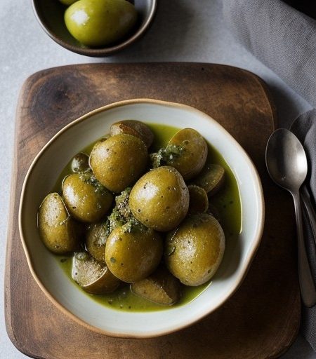 Verde" Papas Con Chile Verde (Green Chile Potatoes recipe image