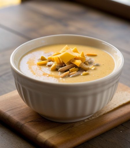 Vermont Smoked Turkey & Creamy Cheddar Soup recipe image