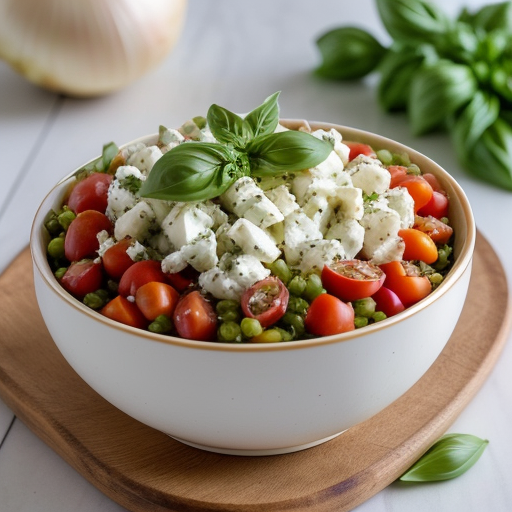 Vidalia Onion~ Tomato~ & Basil Salad recipe image