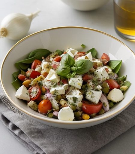 Vidalia Onion, Tomato, and Basil Salad recipe image