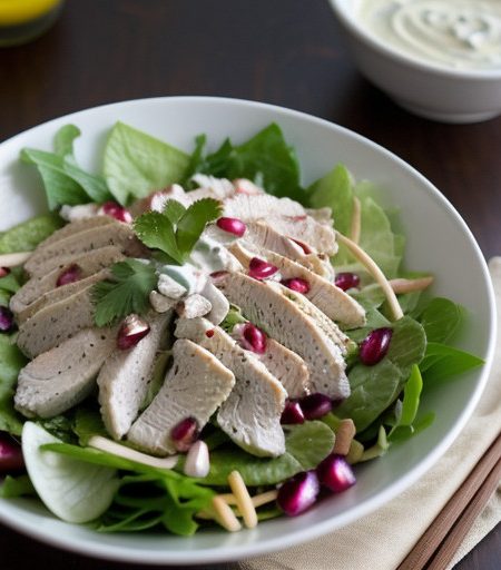 Vietnamese Chicken Salad With Tahini Sauce recipe image