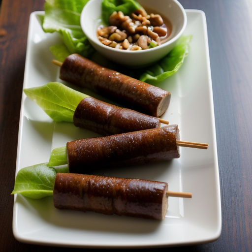 Vietnamese Pork Sticks With Lettuce Cups recipe image