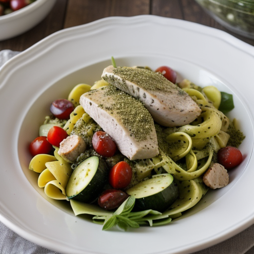 Vinaigrette Pasta Salad With Chicken recipe image