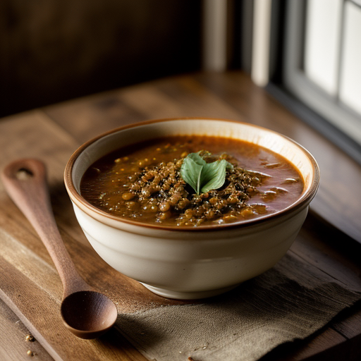Vospapur (Armenian Lentil and Spinach Soup recipe image