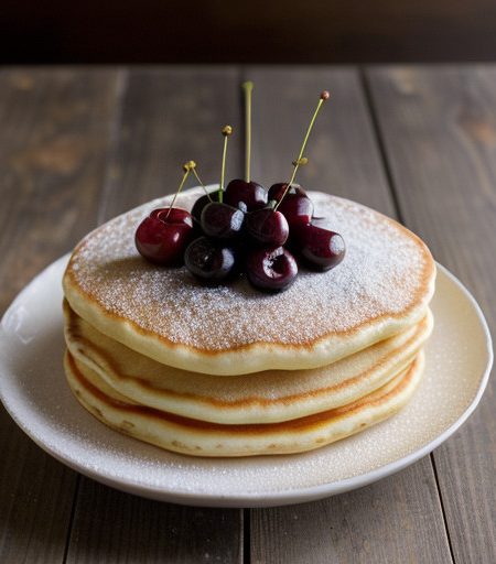 Wainwright Inn Puffed Pancake With Black Cherries & Almon recipe image