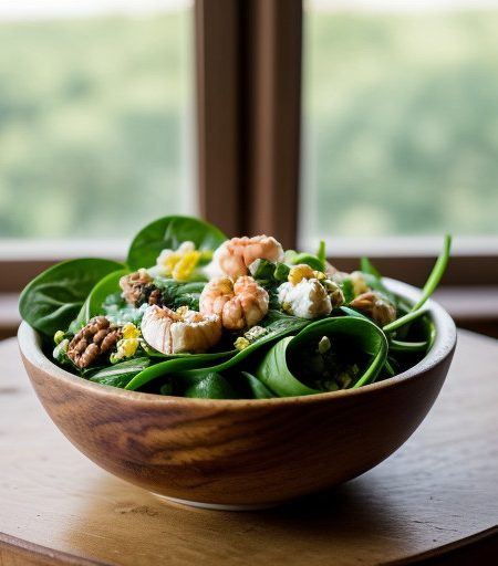 Waldorf Shrimp & Spinach Salad recipe image