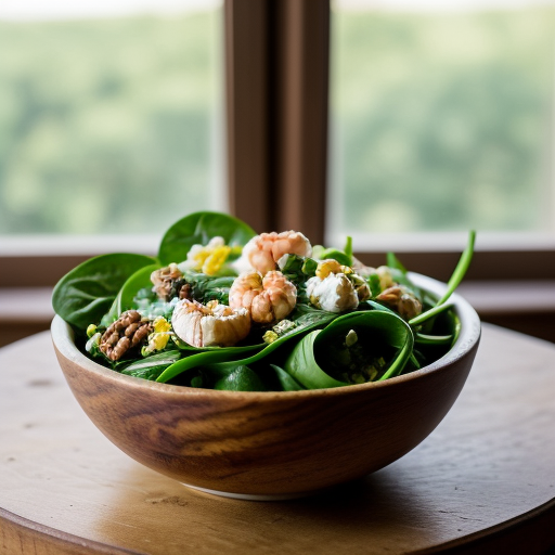 Waldorf Shrimp & Spinach Salad recipe image