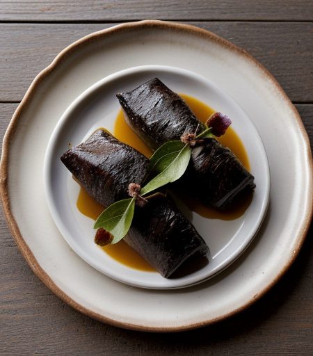 Warak Enab (Grape Leaves Stuffed With Rice and Lamb recipe image