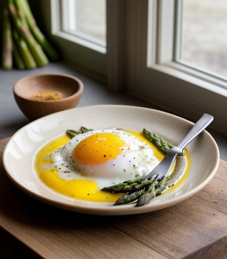 Warm Asparagus With a Black Pepper Parmesan Z recipe image